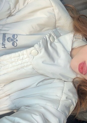 Hummel Beyaz Şişme Mont Kaz tüylü - Görsel 6