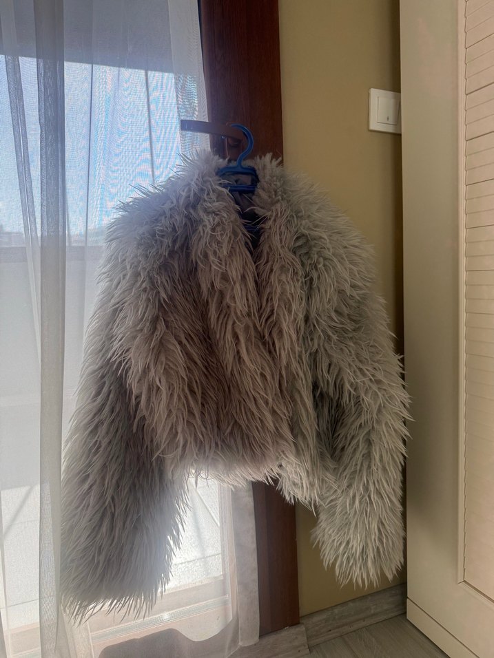 Havoş Gri Peluş Kürk - Görsel 4