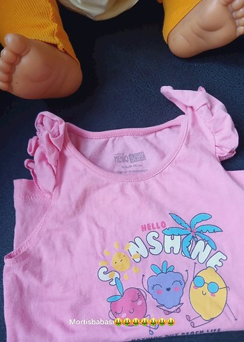 Pembe fırfırlı kol tişört - Görsel 4