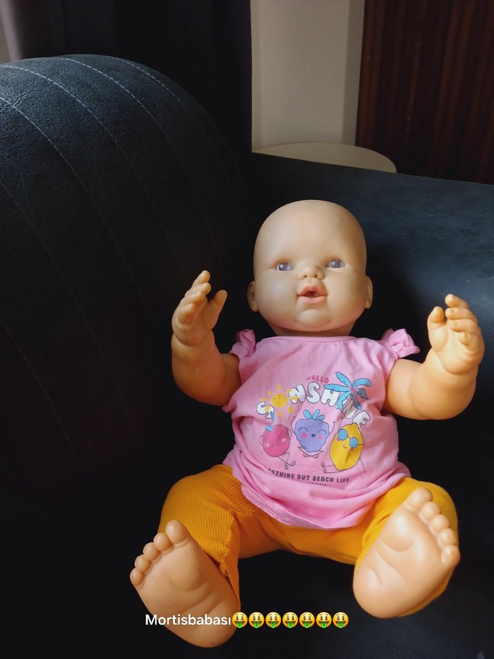 Pembe fırfırlı kol tişört - Görsel 2