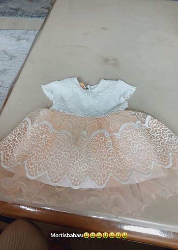 Beyaz Dantel Detaylı Kız Çocuk Elbisesi - Görsel 2