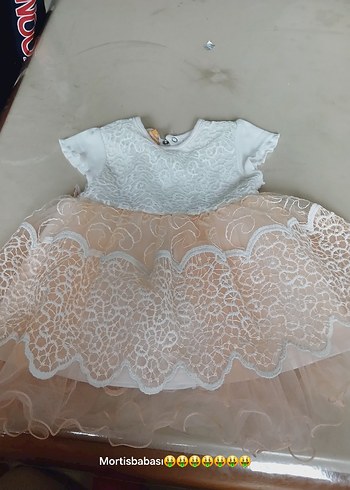 Beyaz Dantel Detaylı Kız Çocuk Elbisesi - Görsel 3