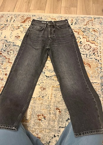 Mango Gri Mango Salas Midi Boy Kot Pantolon