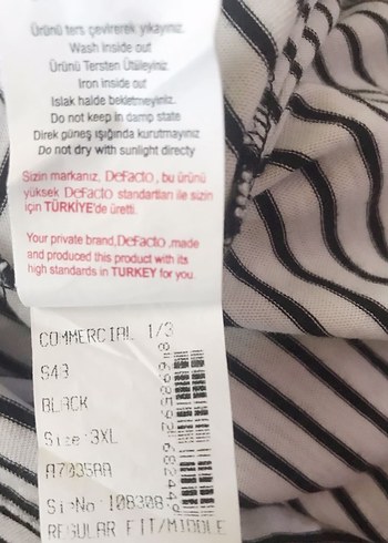 Diğer Siyah Beyaz Çizgili Kısa Kollu Tişört