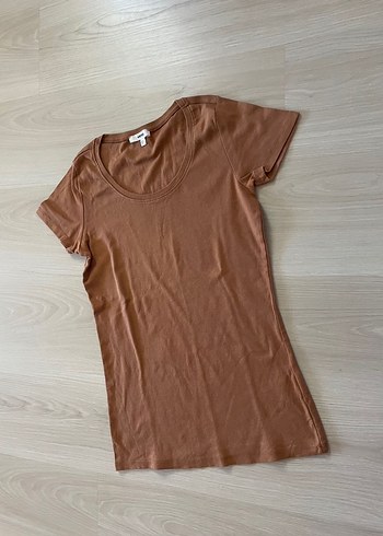 l Beden camel Renk Koton Tişört