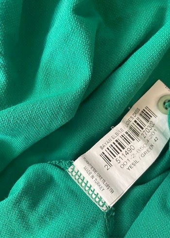 xl Beden MUDO Yeşil Polo Yaka Midi Elbise