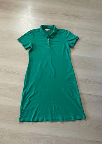 Mudo MUDO Yeşil Polo Yaka Midi Elbise