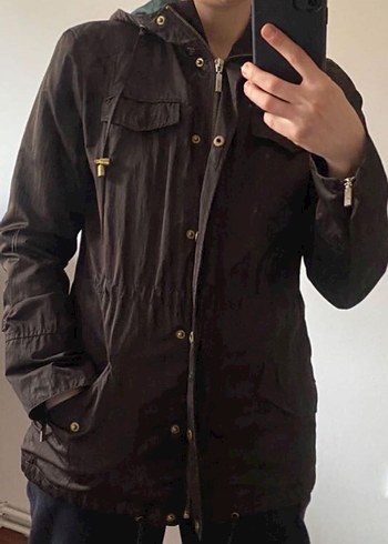 Kahverengi Yağmurluk - Görsel 6