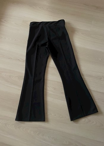 Siyah İspanyol Paça Kumaş Pantolon - Görsel 7