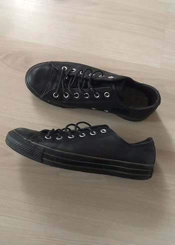 Orjinal Siyah Deri CONVERSE Erkek Ayakkabı - Görsel 6