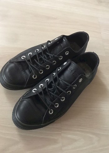 Orjinal Siyah Deri CONVERSE Erkek Ayakkabı - Görsel 5