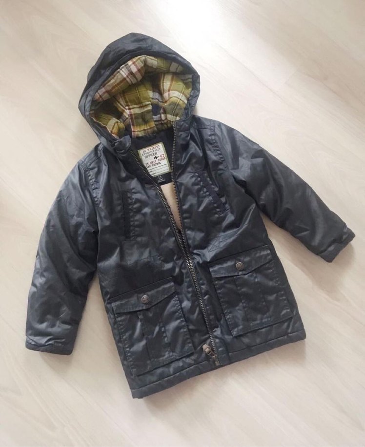 Antrasit Rengi Erkek Çocuk Mont 4-5 yaş - Görsel 4