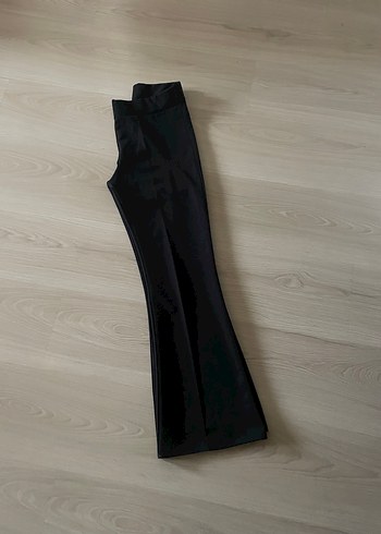 Siyah İspanyol Paça Kumaş Pantolon - Görsel 7