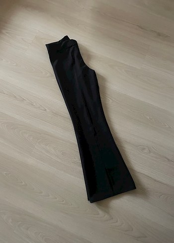 Siyah İspanyol Paça Kumaş Pantolon - Görsel 6