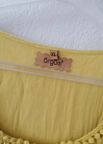xl Beden Sarı Bohem Midi Elbise