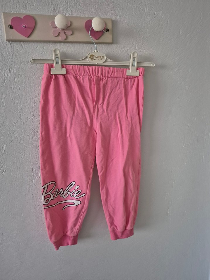 Pembe Barbie Baskılı Kız Eşofman Takımı - Görsel 3