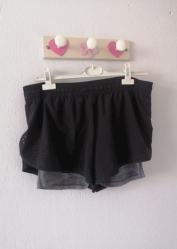 Siyah Pamuklu Spor Mini Şort