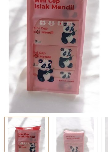 Pembe Mini Cep Islak Mendil Paketi