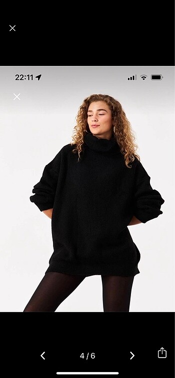 Addax marka siyah oversize kazak