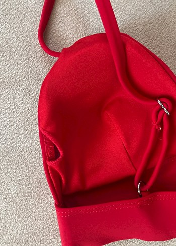xs Beden Kırmızı Atletik Bikini Üstü