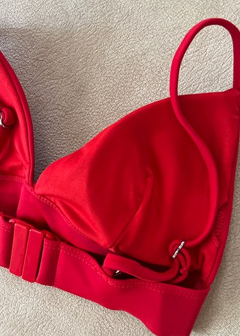 xs Beden kırmızı Renk Kırmızı Atletik Bikini Üstü
