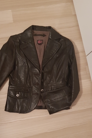 Deri ceket Mango Blazer kesim