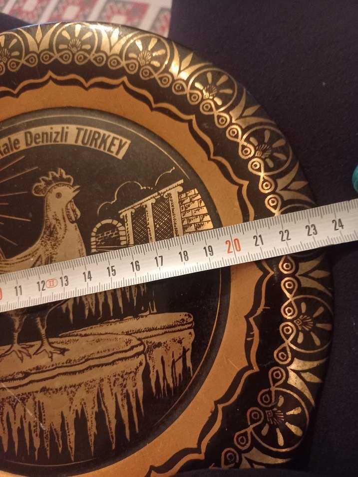 Parlak Baskılı Kahverengi Tabak BAKIR - Görsel 2