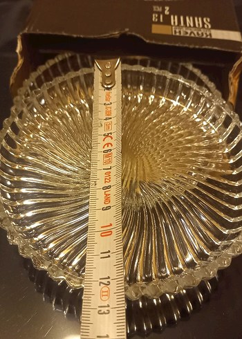 Bej Parlak Vintage Desenli Tabak Seti kutusunda 2 adet - Görsel 2