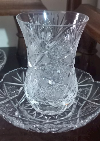 Beyaz Kristal Desenli Çay Takımı - Görsel 2