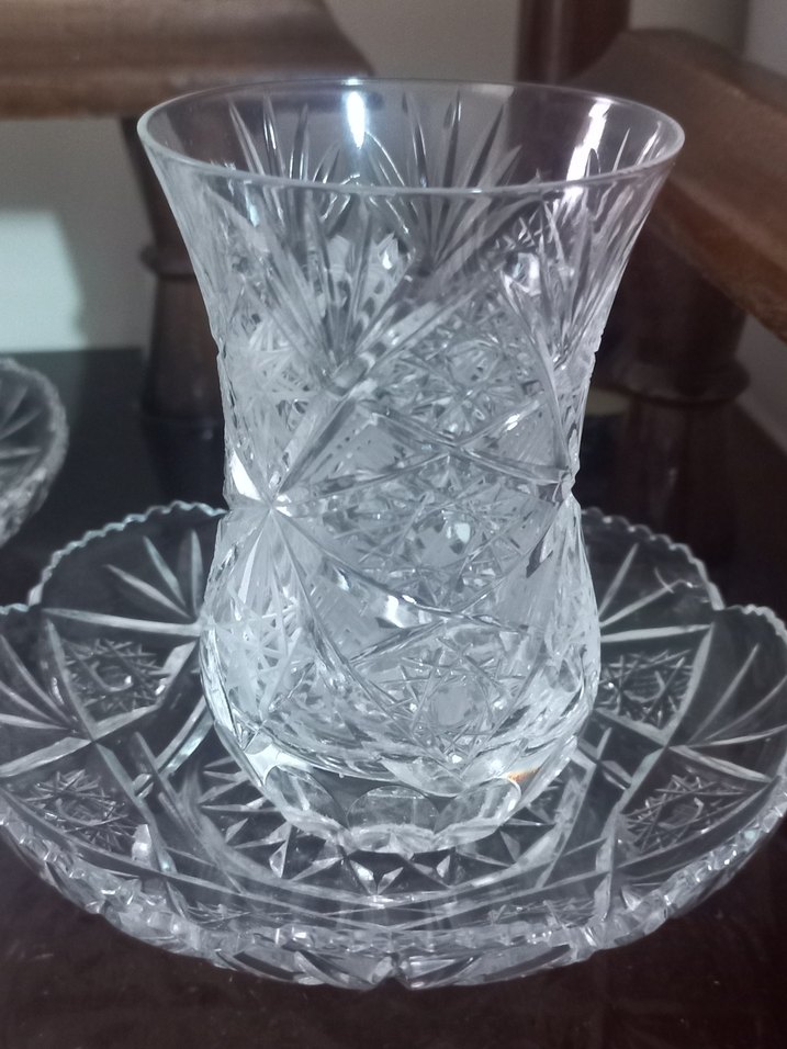 Beyaz Kristal Desenli Çay Takımı - Görsel 2