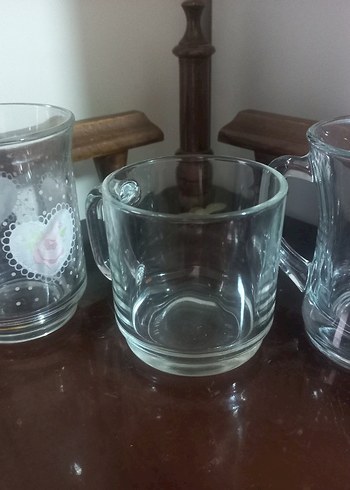 Şeffaf Cam Kupa Seti..HEPSI BIRLIKTE VERILCEK..24 adet - Görsel 2