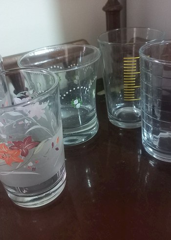 Şeffaf Cam Kupa Seti..HEPSI BIRLIKTE VERILCEK..24 adet - Görsel 5