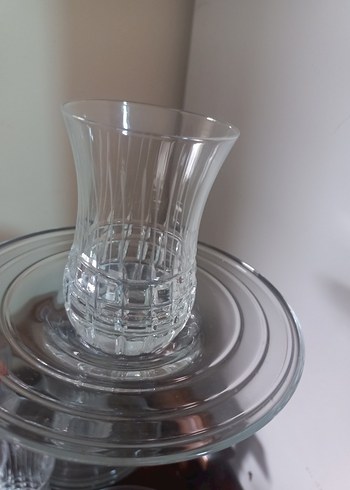 Bej Tabanlı Desenli Çay Bardakları Seti.6 adet çay bardağı - Görsel 2