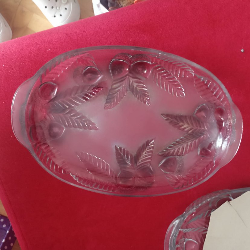 Nakış Desenli Renkli Oval Tabak - Görsel 2