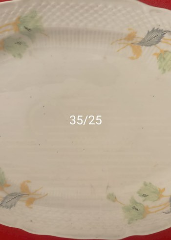 Beyaz Desenli Servis Tabağı - Görsel 2