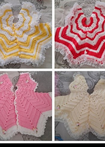 Nakışlı Renkli Kız Bolero Pelerin - Görsel 4