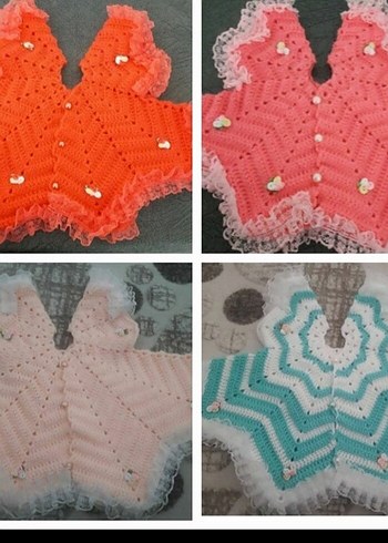 Nakışlı Renkli Kız Bolero Pelerin - Görsel 2