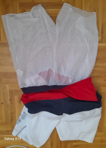 Beyaz Kırmızı Erkek Mayo Şortu LCWSWIMWEAR 3XL - Görsel 2