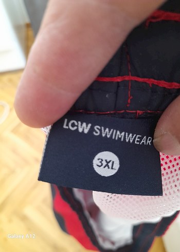 Beyaz Kırmızı Erkek Mayo Şortu LCWSWIMWEAR 3XL - Görsel 3