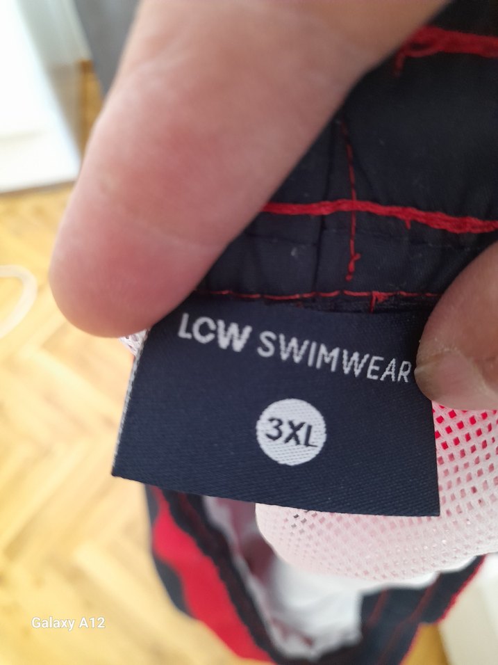 Beyaz Kırmızı Erkek Mayo Şortu LCWSWIMWEAR 3XL - Görsel 3