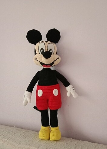  Miki mouse örgü bebek 75 cm