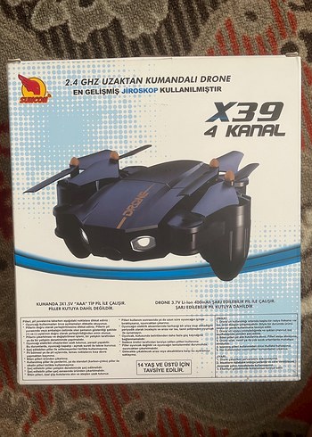 Beden Katlanabilir Uzaktan Kumandalı X39 Drone 4 Kanal