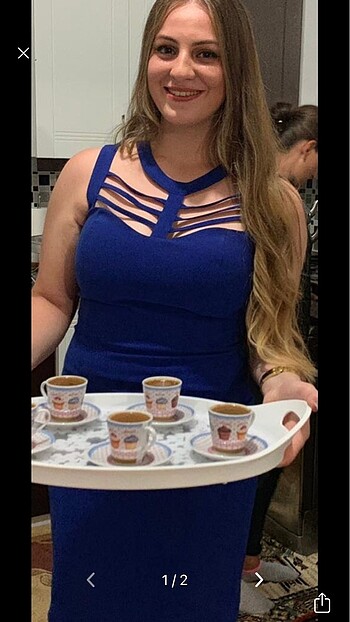Saks mavisi abiye elbise