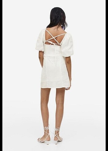 36 Beden beyaz Renk H&M Elbise 