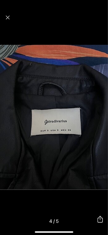 xs Beden siyah Renk Stradivarius deri ceket