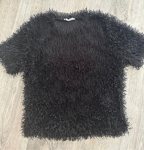 Zara peluş tüylü bluz