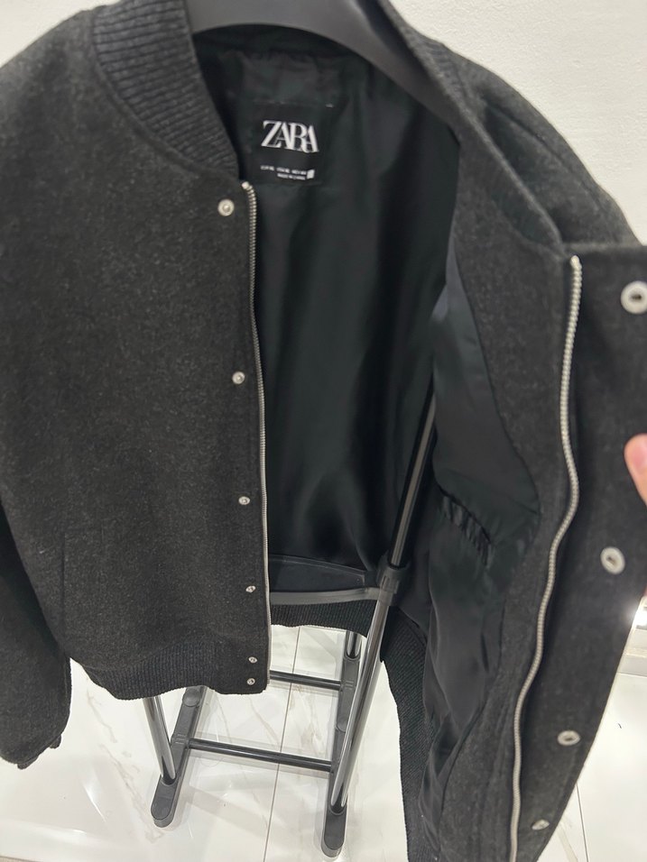 Zara Siyah Melanj Bomber Ceket — görsel 3/4
