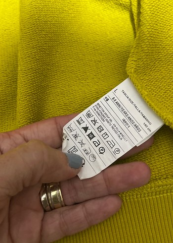 8 Yaş Beden Sarı Fermuarlı Erkek Çocuk Sweatshirt