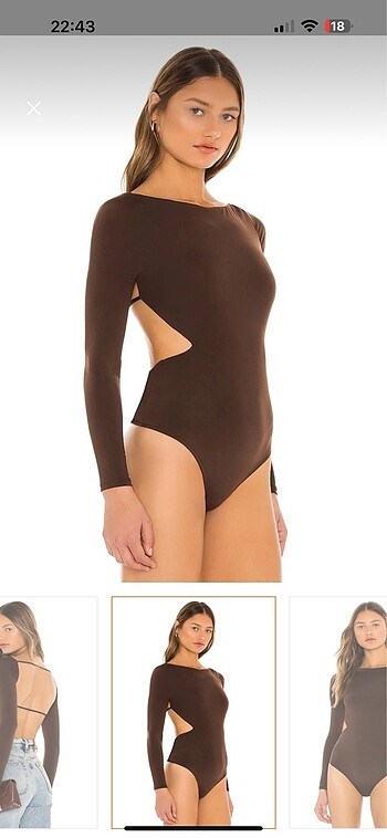 xs Beden Bodysuit kahve