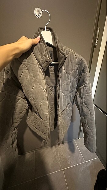 xs Beden gri Renk Gri mont zara